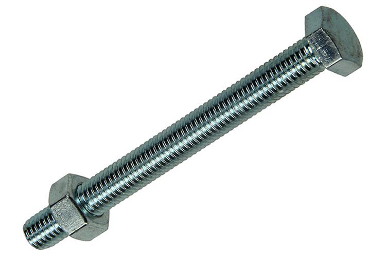 Mack 1017618 – Hahnschraube + Mutter aus verzinktem Stahl, 1 Stück, M8 x 80 mm | 10 Stück