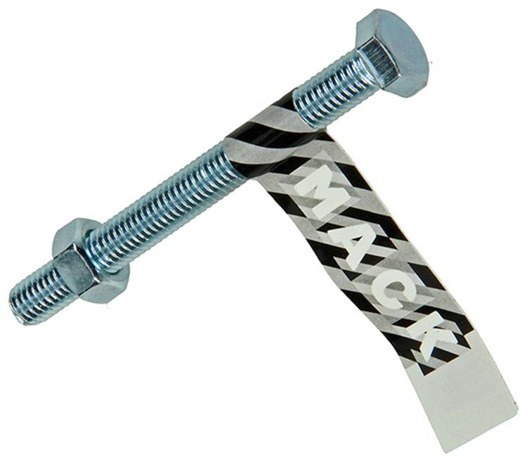 Mack 1017618 – Hahnschraube + Mutter aus verzinktem Stahl, 1 Stück, M8 x 80 mm | 10 Stück