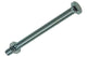 Mack 1017619 – Hahnschraube + Mutter aus verzinktem Stahl, 1 Stück, M8 x 100 mm | 10 Stück