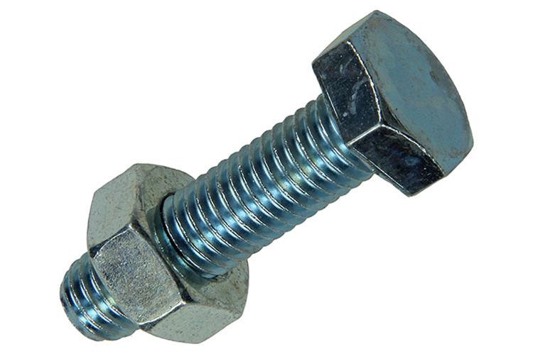 Mack 1017621 – Hahnschraube + Mutter aus verzinktem Stahl, 2 Stück, M10 x 40 mm | 5 Stück
