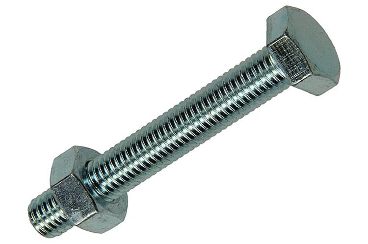 Mack 1017624 – Hahnschraube + Mutter aus verzinktem Stahl, 2 Stück, M10 x 70 mm | 5 Stück