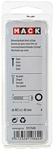 Mack 1017648 - Innensechskantschraube Zyl. Kopf plattiert. 7 Stück m5 x 40 mm | 10 Stück - afbeelding 3