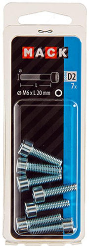 Mack 1017649 - Innensechskantschraube Zyl. Kopf plattiert. 7 Stück m6 x 20 mm | 10 Stück - afbeelding 2