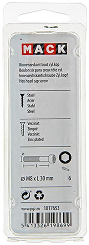 Mack 1017653 - Innensechskantschraube Zyl. Kopf plattiert. 4 Stück m8 x 30 mm | 10 Stück - afbeelding 3