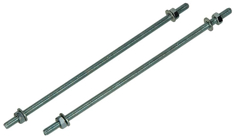 Mack 1017662 – Gewindeende + Unterlegscheibe + Mutter plattiert. 2 Stück m6 x 200 mm | 10 Stück
