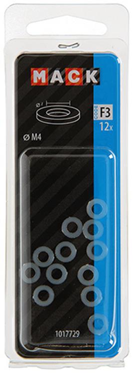 Mack 1017729 – Unterlegscheibe Nylon 12 Stück M4 | 10 Stück
