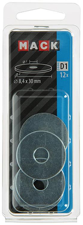Mack 1017741 - Karosseriescheibe verzinkt 12 Stück 8,4 x 30 mm | 10 Stück