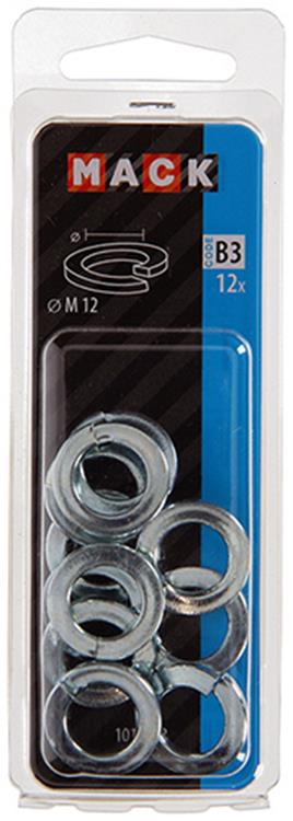 Mack 1017758 - Federscheibe aus verzinktem Stahl 12 Stück m 12 | 10 Stück