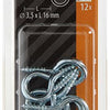 Mack 1017771 - Schraubenauge aus verzinktem Stahl 12 Stück 3,5 x 16 mm | 10 Stück