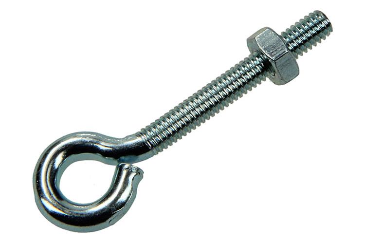 Mack 1017789 – metrische Ösenschraube + Mutter verzinkt 5 Stück M4 x 30 mm | 10 Stück
