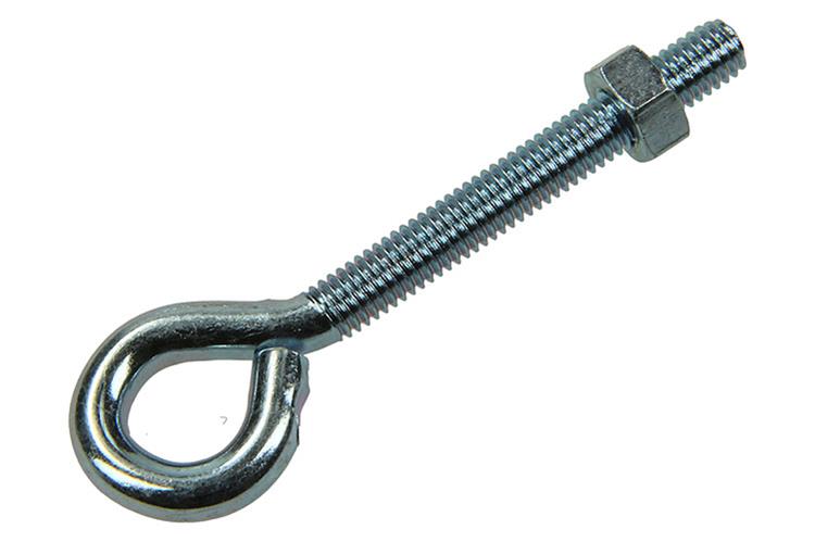 Mack 1017790 – metrische Ösenschraube + Mutter verzinkt 4 Stück M5 x 40 mm | 10 Stück