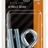 Mack 1017791 – metrische Ösenschraube + Mutter verzinkt 4 Stück M6 x 40 mm | 10 Stück