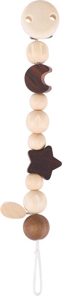 Goki Schnullerkette - Mond und Stern - L21cm - Holz