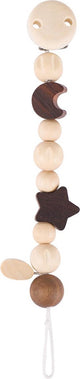 Goki Schnullerkette - Mond und Stern - L21cm - Holz