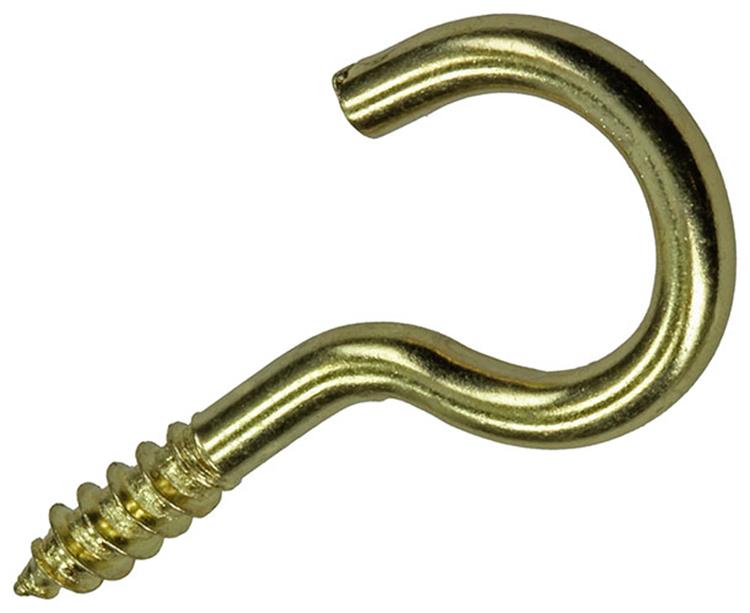 Mack 1019698 - Schraubhaken Messing 3 Stück 3,5 x 20 mm | 10 Stück