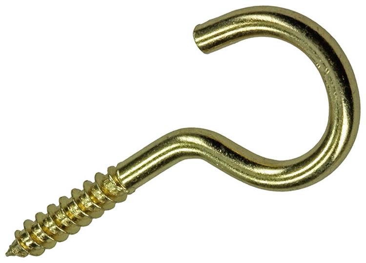 Mack 1019699 - Schraubhaken Messing 2 Stück 4,0 x 30 mm | 10 Stück
