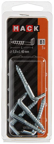 Mack 1017830 – Schraubdaumen mit Schlitz, verzinkter Stahl. 5 Stück 5,0 x 40 mm | 10 Stück - afbeelding 4