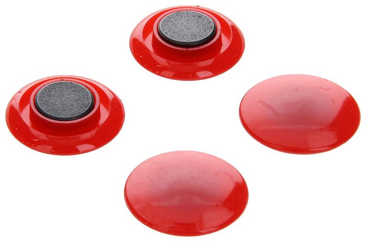 Mack 1003662 - Tafelmagnet Kunststoff rot 4 Stück 30mm | 10 Stück
