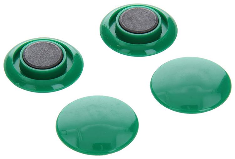 Mack 1017870 - Tafelmagnet Kunststoff grün 4 Stück 30 mm | 10 Stück