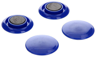 Mack 1003660 - Plattenmagnet Kunststoff blau 4 Stück 30 mm | 10 Stück