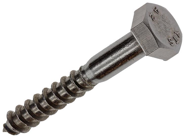 Mack 1019776 - Holzgewindebolzen Edelstahl 2 Stück 10 x 70 mm | 10 Stück