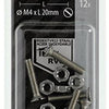 Mack 1019806 – Metallschraube verzinkt. Kopf + Mutter Edelstahl 12 Stück M4x20 | 10 Stück