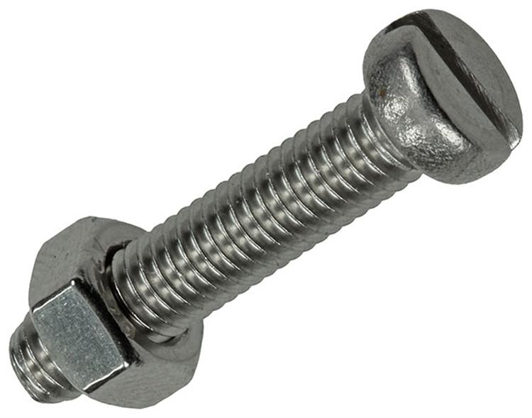 Mack 1019830 - Metallschraubzyl. Kopf + Mutter Edelstahl 4 Stk. M6x30 | 10 Stück