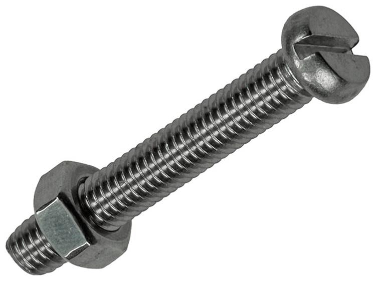Mack 1019831 - Metallschraubzyl. Kopf + Mutter Edelstahl 3 Stück M6x40 | 10 Stück