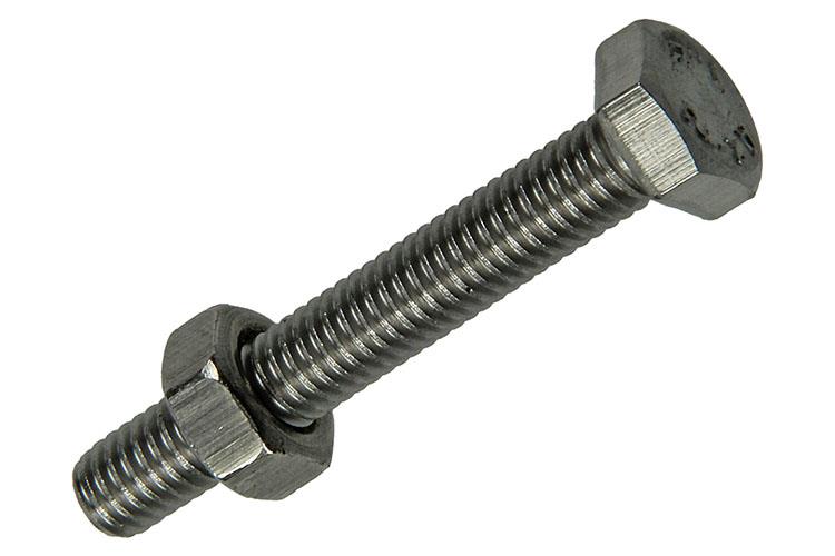 Mack 1019843 - Hahnschraube + Mutter Edelstahl 4 Stück M6x40 | 10 Stück