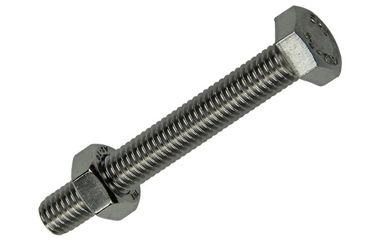 Mack 1019847 - Hahnschraube + Mutter Edelstahl 2 Stück M8x60 | 10 Stück