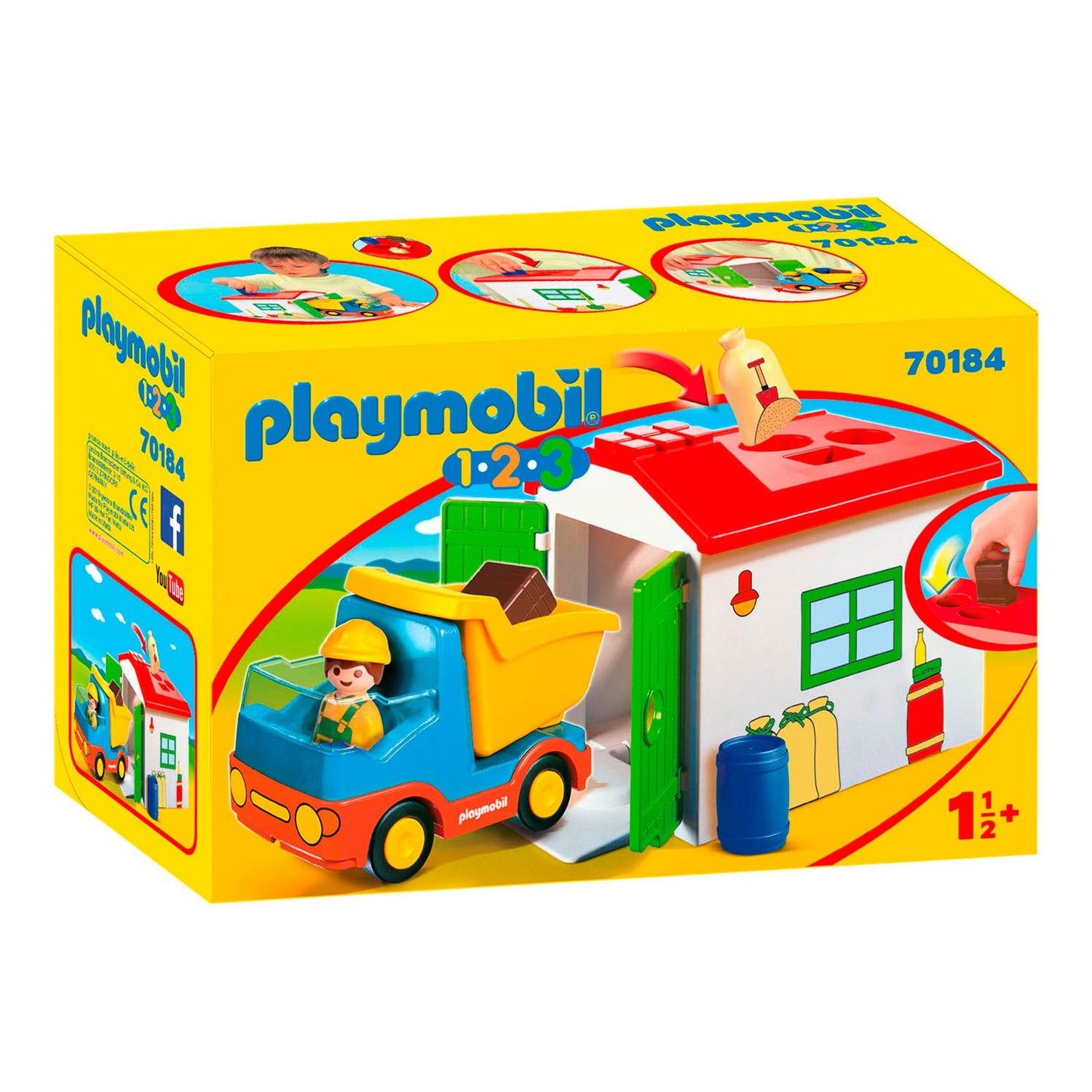 Playmobil 1.2.3. Werkman mit Sorting Garage 70184