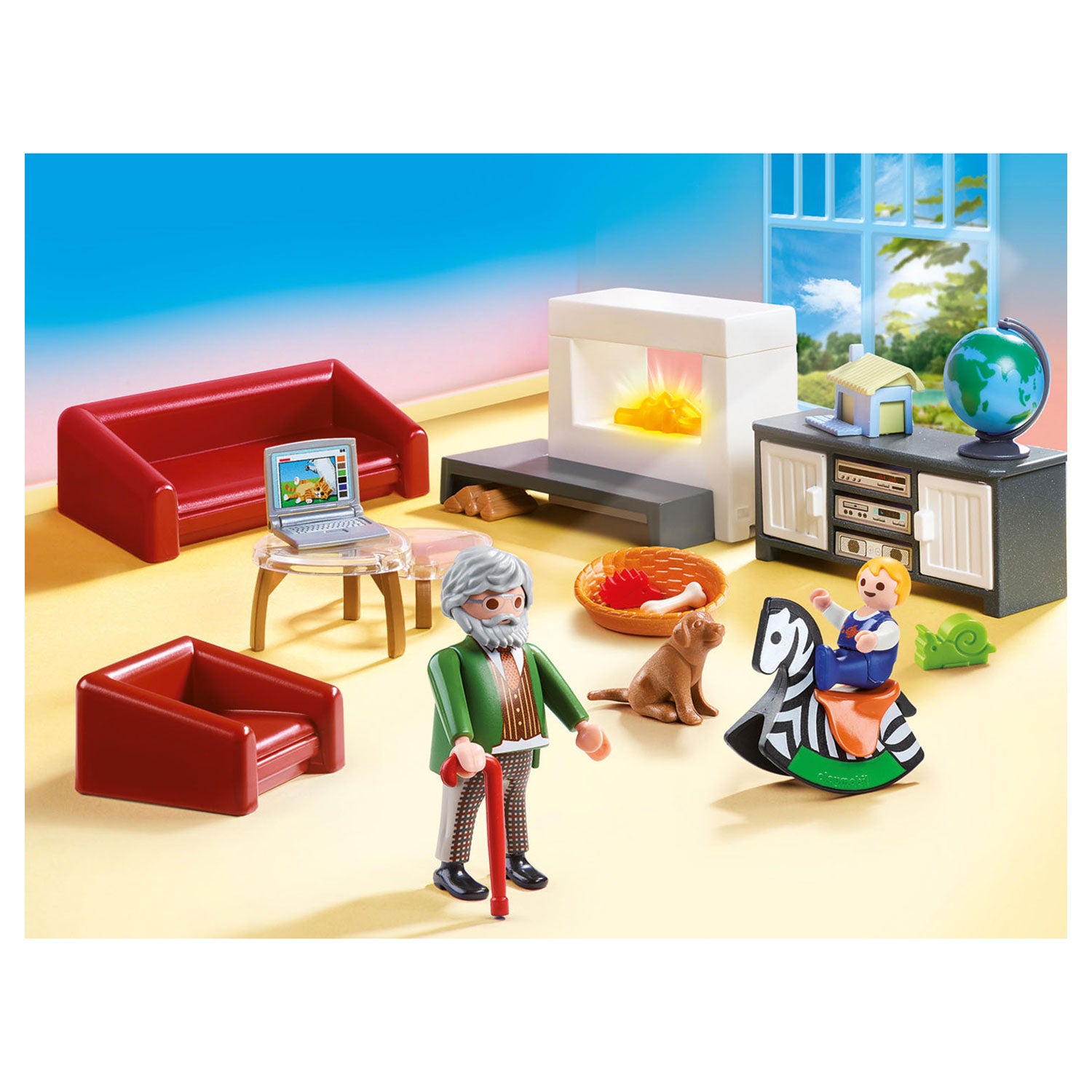 Playmobil -Puppenhaus Wohnzimmer mit Kamin 70207