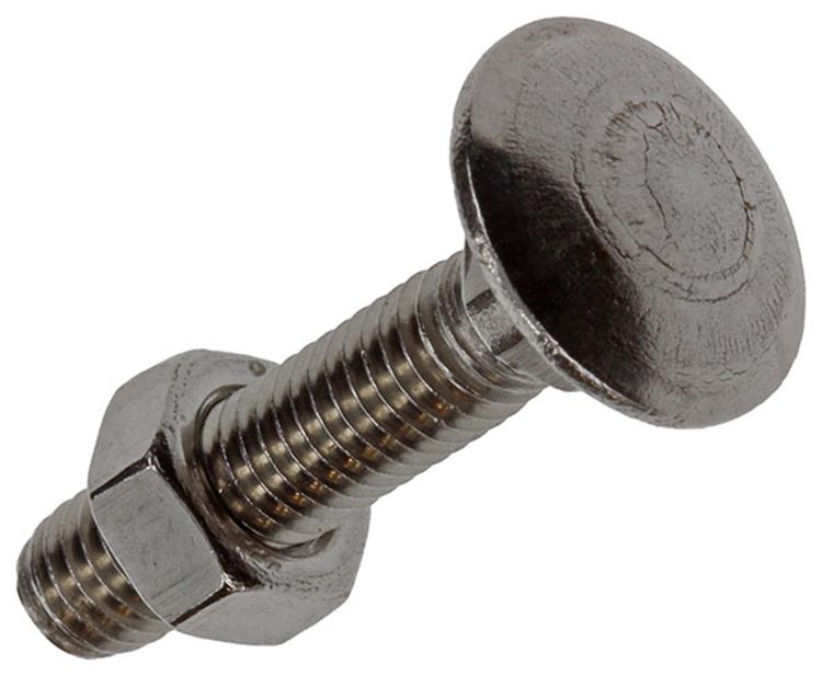 Mack 1019904 - Holzschraube + Mutter Edelstahl 7 Stück M5x25 mm | 10 Stück