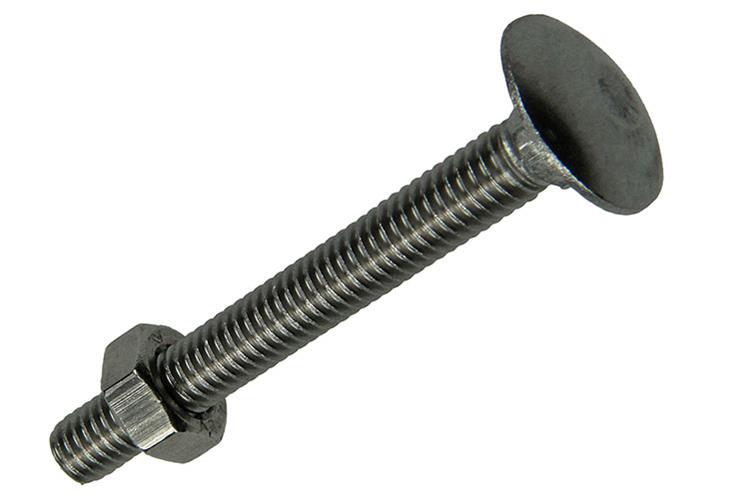 Mack 1019909 - Holzschraube + Mutter Edelstahl 3 Stück M6 x 50 mm | 10 Stück