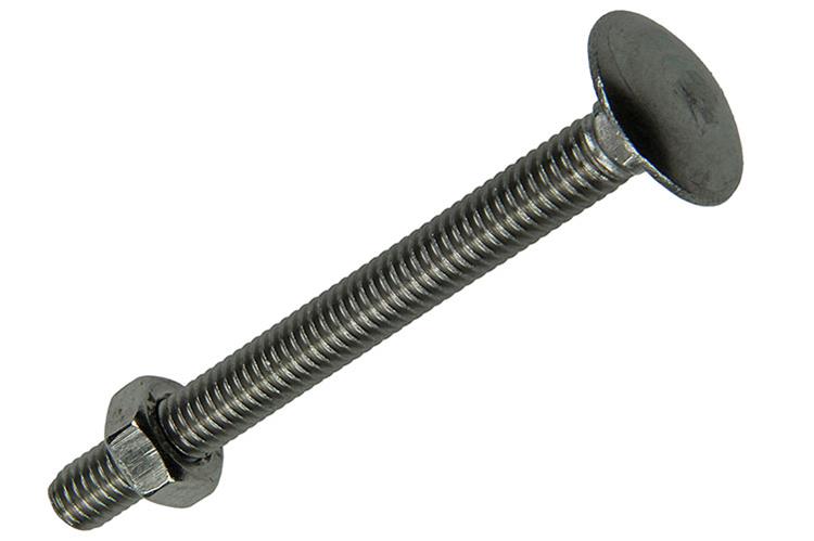 Mack 1019910 - Holzschraube + Mutter Edelstahl 2 Stück M6 x 60 mm | 10 Stück