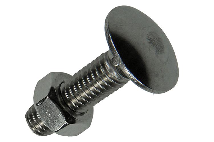 Mack 1019914 - Holzschraube + Mutter Edelstahl 5 Stück M8 x 30 mm | 5 Stück