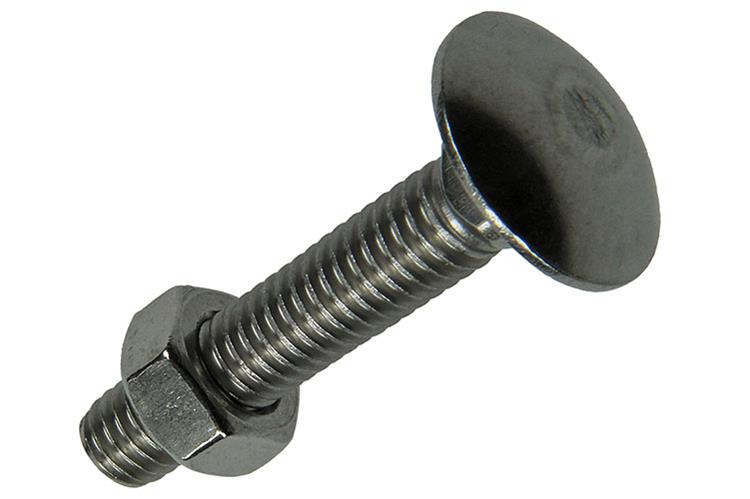 Mack 1019915 - Holzschraube + Mutter Edelstahl 4 Stück M8 x 40 mm | 5 Stück