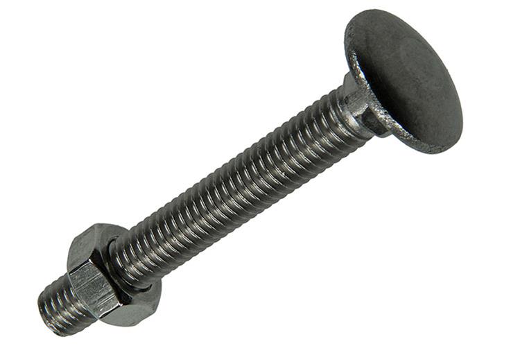 Mack 1019917 - Holzschraube + Mutter Edelstahl 3 Stück M8 x 60 mm | 5 Stück