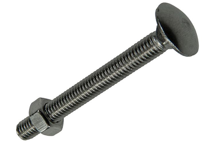 Mack 1019918 - Holzschraube + Mutter Edelstahl 2 Stück M8 x 70 mm | 5 Stück