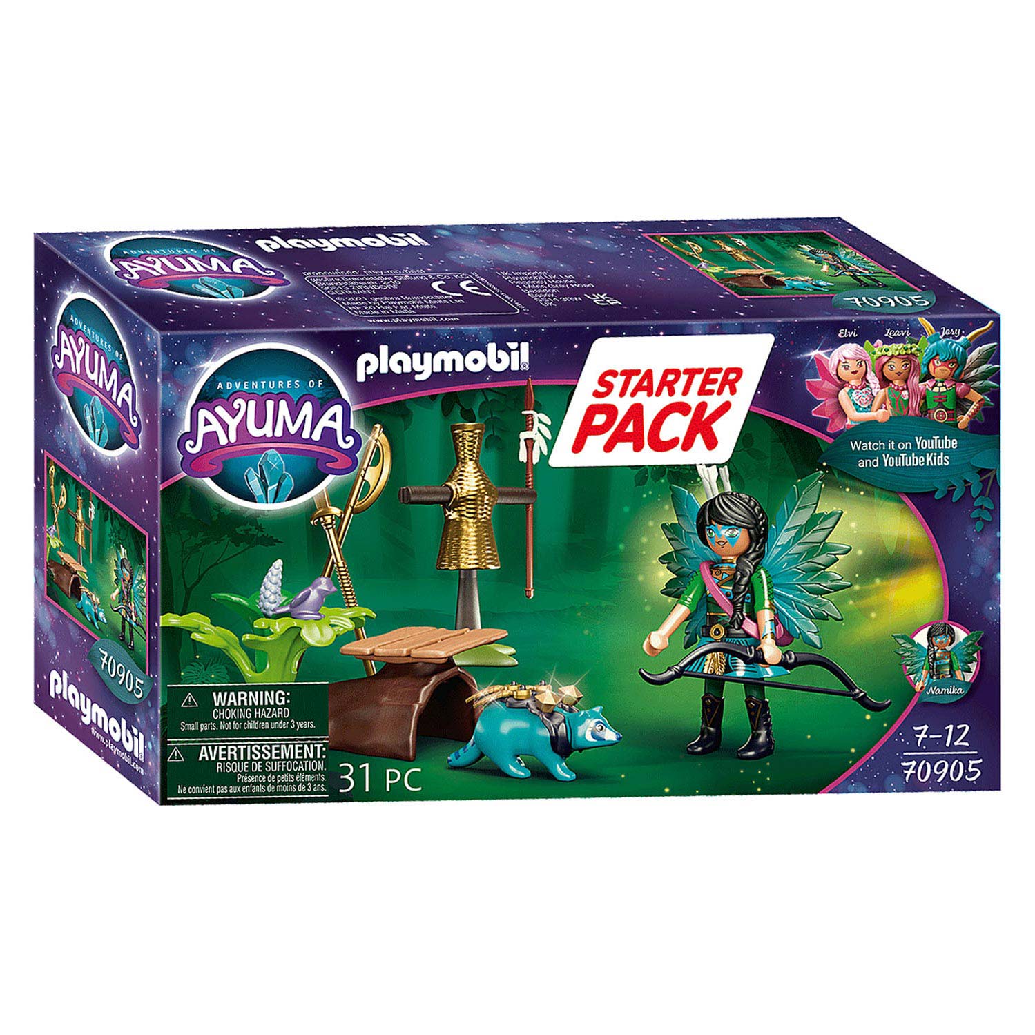 Playmobil Ayuma Starterset Ritterfee mit Waschbär 70905
