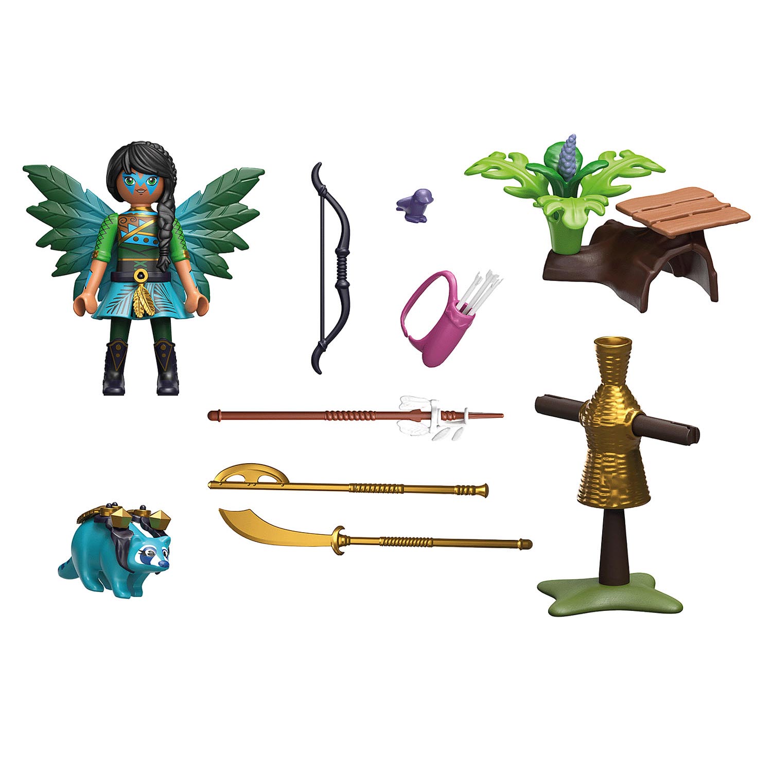 Playmobil Ayuma Starterset Ritterfee mit Waschbär 70905