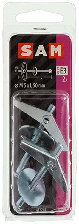 Mack 1017892 – Schirmdübel aus verzinktem Stahl 2 2 Stück M5 x 50 mm | 5 Stück