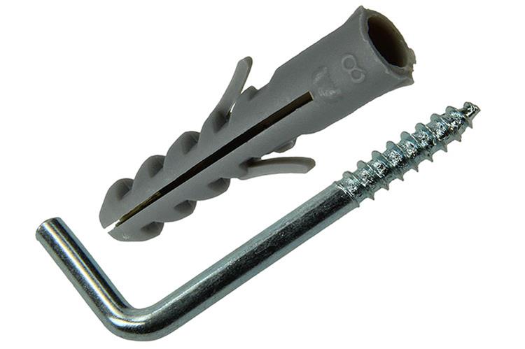 Mack 1017901 - Dübel + Daumenschraube Polyeth 4 Stück 8mm 5x50mm | 5 Stück
