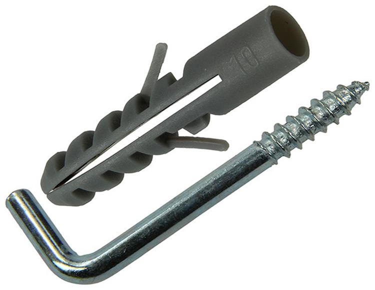 Mack 1017902 – Dübel + Schraube Daumen Polyeth 4 Stück 10 mm 6 x 60 mm | 5 Stück