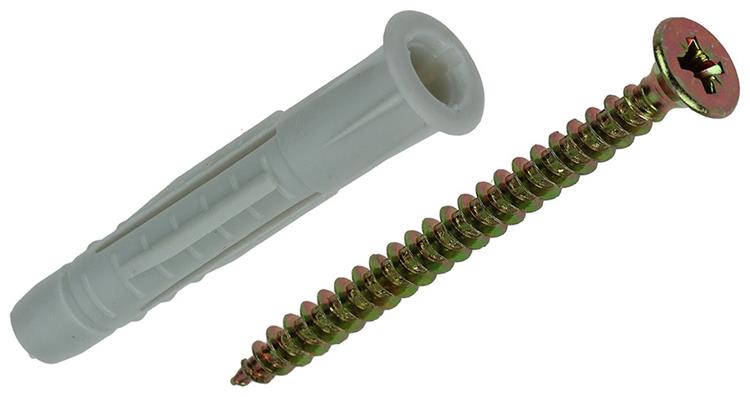 Mack 1017904 – Universalstecker + Schraube Polyeth8 Stk. 8 mm 5,0 x 60 mm | 5 Stück