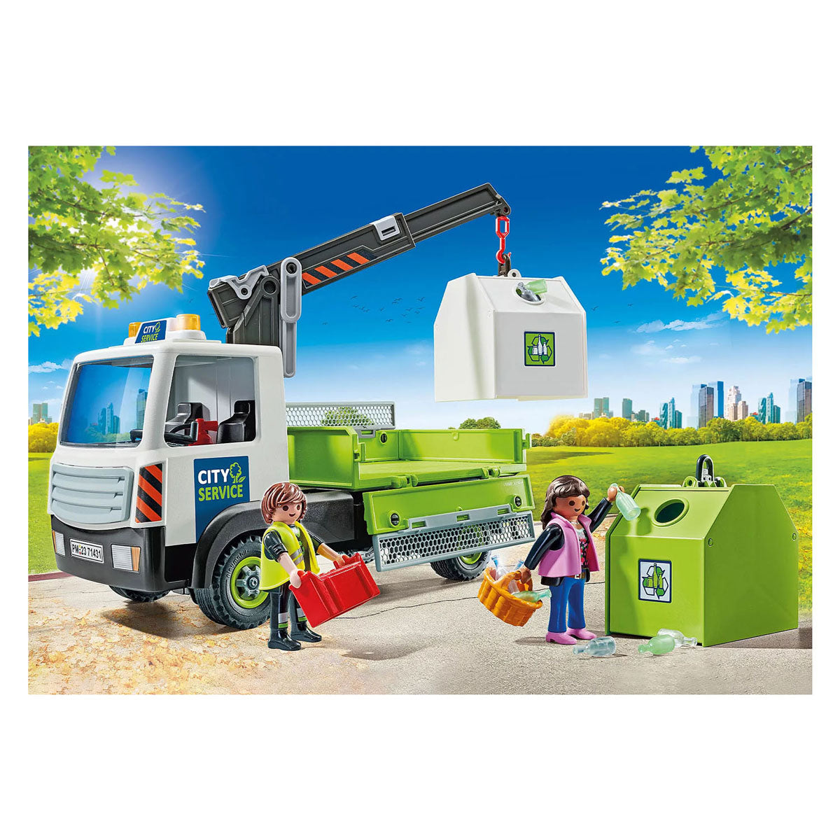 Playmobil City Action Glass Bin Collection Service 71431