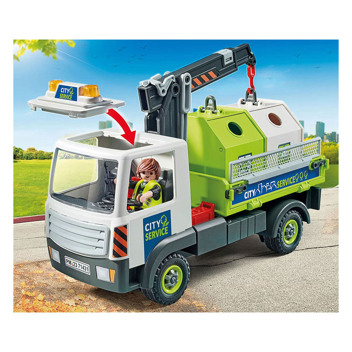 Playmobil City Action Glass Bin Collection Service 71431