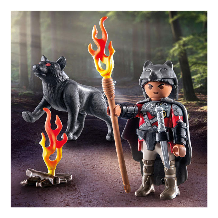 Playmobil -Specials Krijger mit Wolf 71482