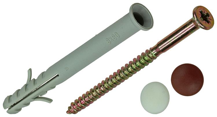 Mack 1017913 - Rahmendübel mit Schraube Polyamid 12 Stück 8 x 80 mm | 5 Stück