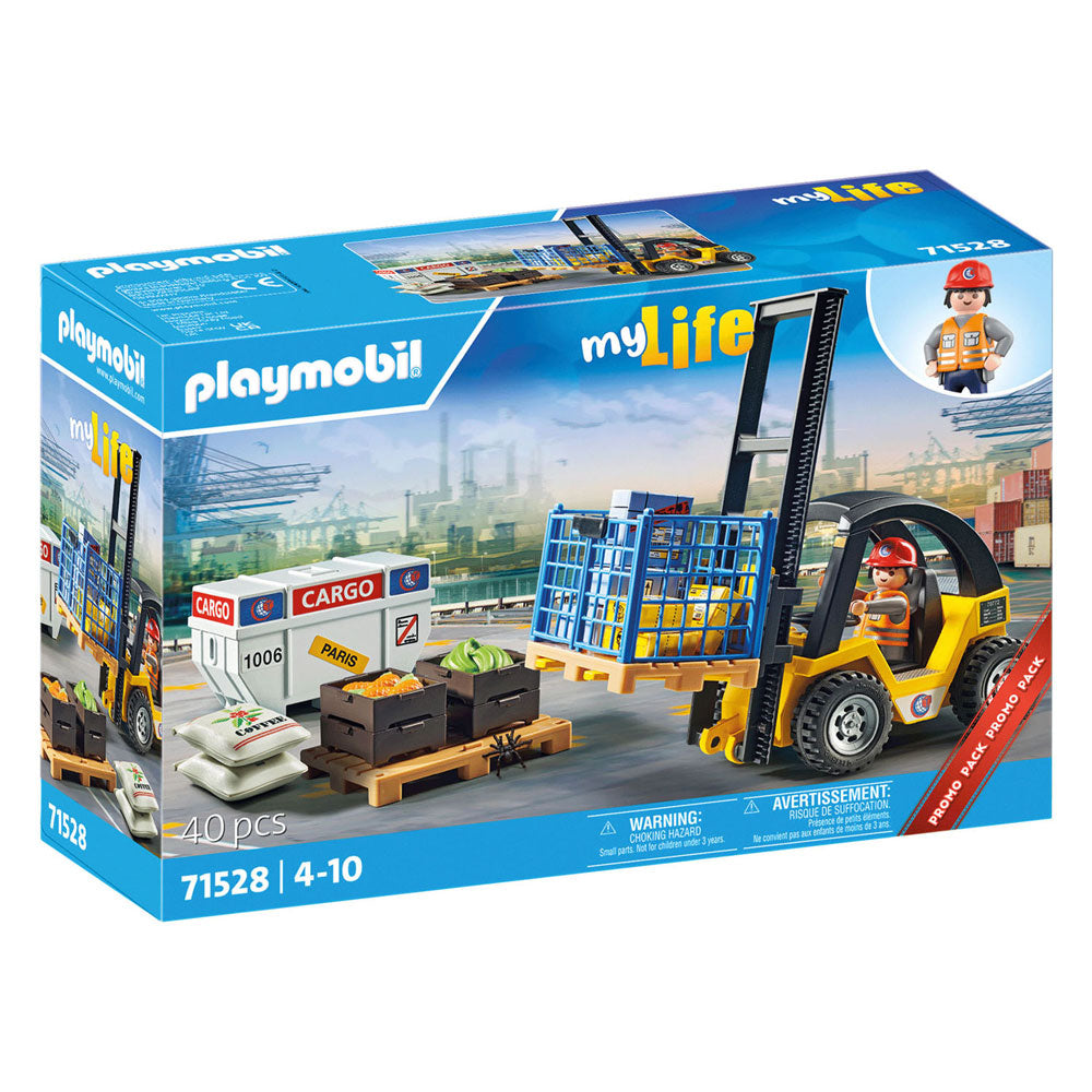 Playmobil My Life Promo Forklift mit Ladung 71528